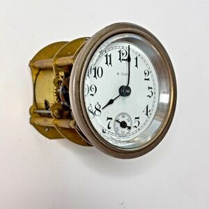 Antique Vintage Car Automobile Clock 8-day Brass USA Made UNTESTED,‎ FOR DISPLAY